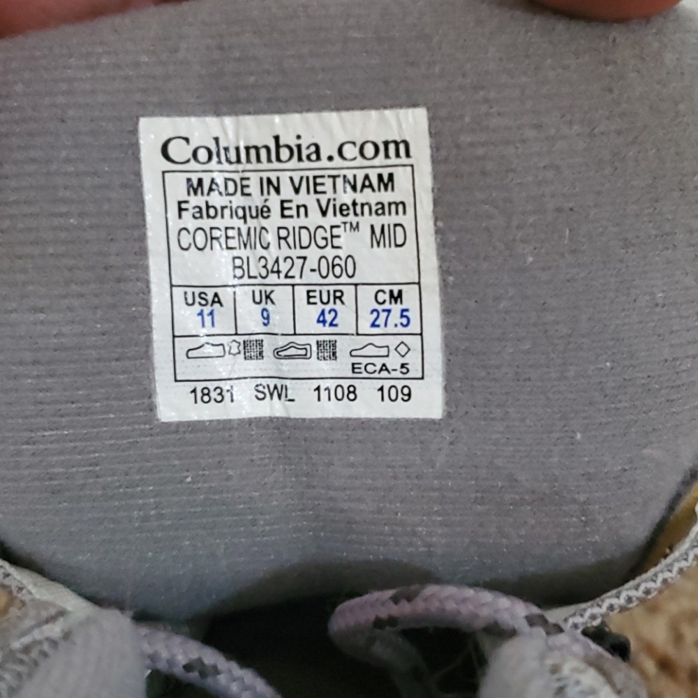 Columbia size 11 coremic ridge mid - Picture 5 of 5